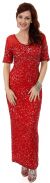 Main image of Half Sleeves Sequined Formal Evening Dress